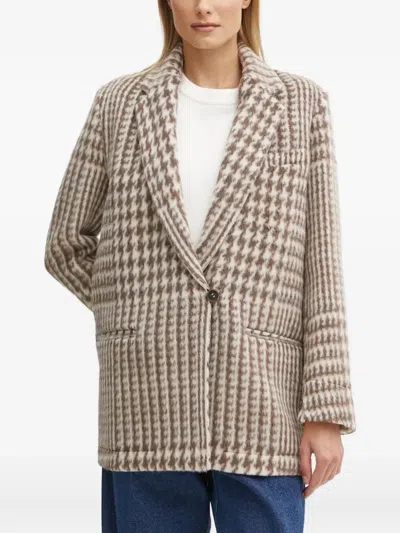 千鸟格纹西装夹克