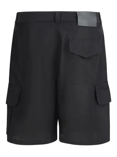 Loewe Cargo-pocket Shorts In Black
