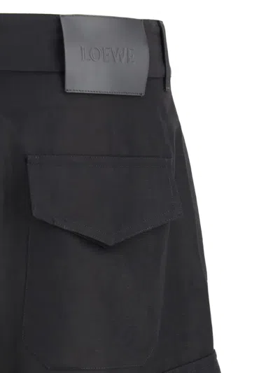 Loewe Cargo-pocket Shorts In Black