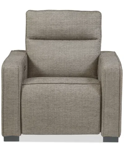 Macy's Miren Fabric Power-motion Recliner, Exclusively At  In Brown