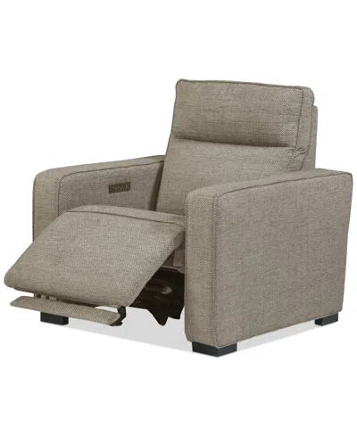 Macy's Miren Fabric Power-motion Recliner, Exclusively At  In Brown