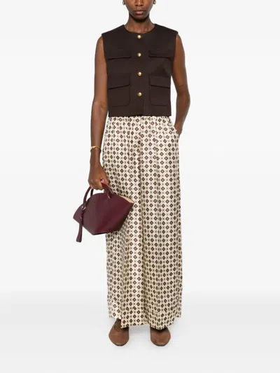 P.a.r.o.s.h Pocket-detail Buttoned Gilet In Brown