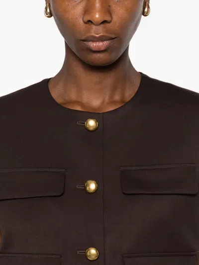 P.a.r.o.s.h Pocket-detail Buttoned Gilet In Brown