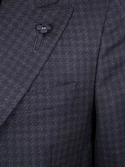 Lardini Houndstooth-pattern Blazer In Blue