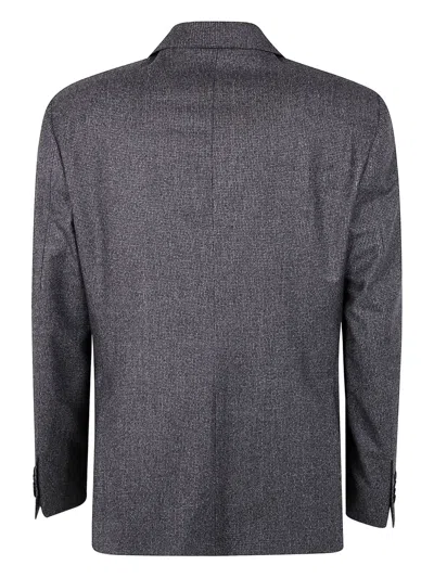 Tagliatore Notched Single-breasted Wool Suit In Gray