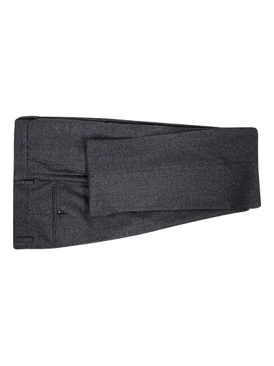 Tagliatore Notched Single-breasted Wool Suit In Gray