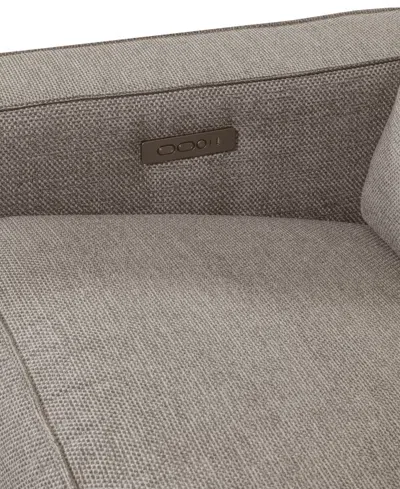 Macy's Miren 5-pc. Fabric Chaise Sectional With 2 Power Headrest Recliners, Exclusively At  In Brown