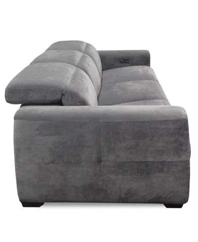 Macy's Brownell 3-pc. Sofa Sectional With 3 Power Motion Chairs, Exclusively At  In Gray