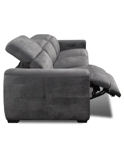 Macy's Brownell 3-pc. Sofa Sectional With 3 Power Motion Chairs, Exclusively At  In Gray