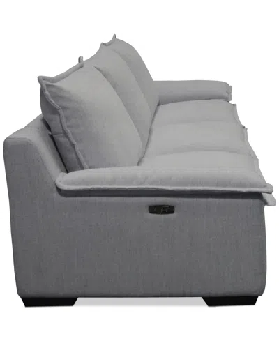 Macy's Borsi 3-pc. Sofa Sectional With 2 Power Recliners In Gray