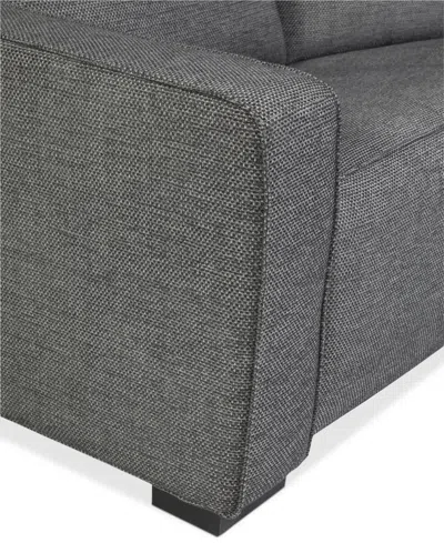 Macy's Miren 3-pc. Fabric Sectional With 2 Power Headrest Recliners With Console, Exclusively At  In Gray