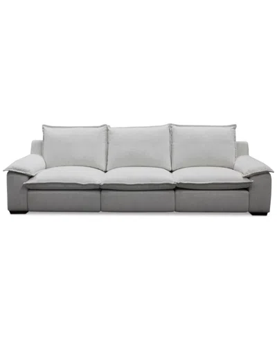 Macy's Borsi 3-pc. Sofa Sectional With 3 Power Recliners In Gray