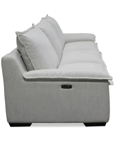 Macy's Borsi 3-pc. Sofa Sectional With 3 Power Recliners In Gray