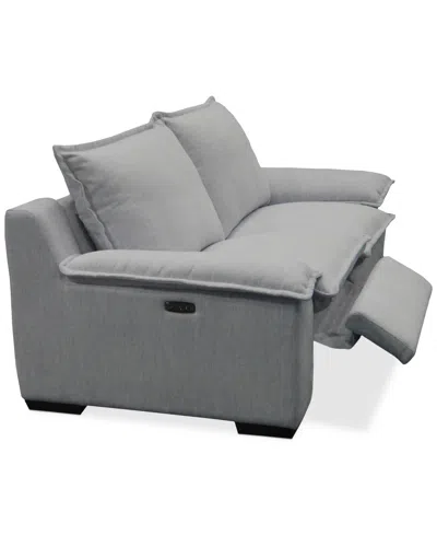 Macy's Borsi 2-pc. Sofa Sectional With 2 Power Recliners In Gray