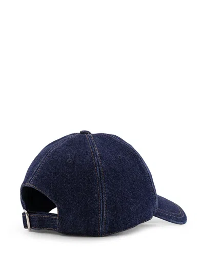 Givenchy Dark Blue Embroidered Logo Baseball Hat In Blue