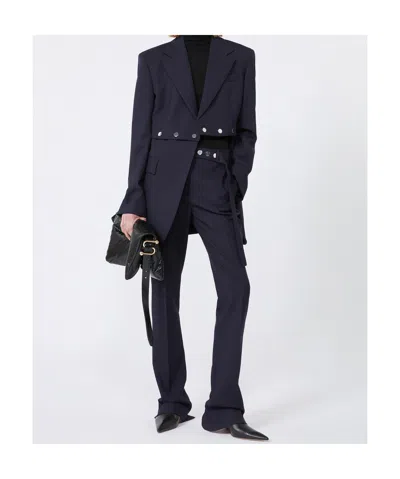 Sportmax Brianza Ribbed Wool Turtleneck Sweater In Black