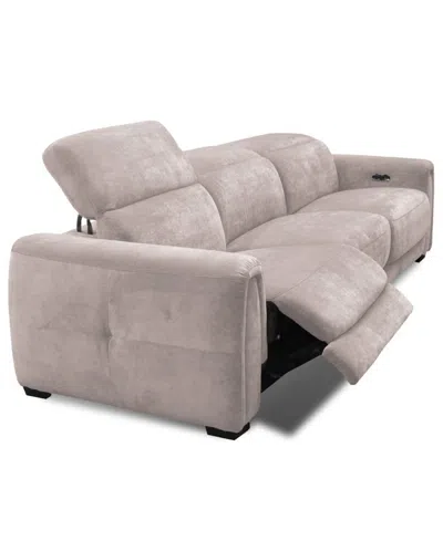 Macy's Brownell 3-pc. Sofa Sectional With 3 Power Motion Chairs, Exclusively At  In Pink