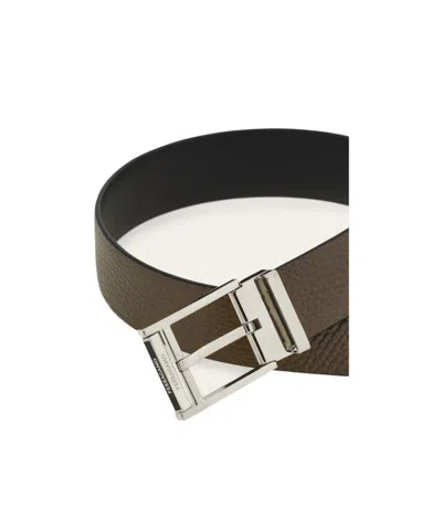 Ferragamo Reversible And Adjustable Belt In Brown