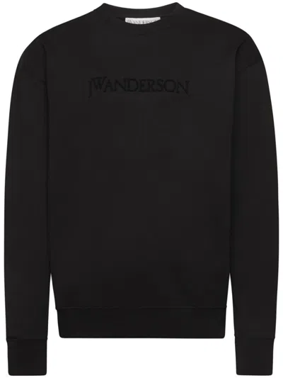 Jw Anderson J. W. Anderson Black Sweatshirt With Unique Embroidery In Black
