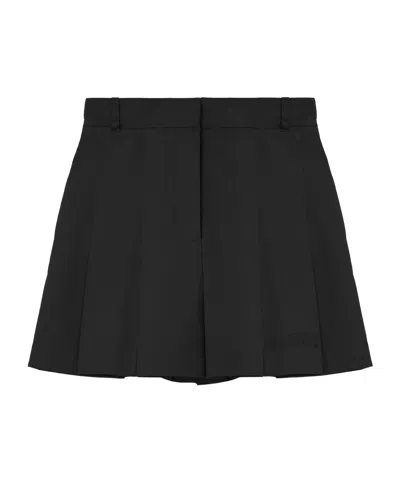 Alexander Mcqueen Pleated Tailored Shorts In Black