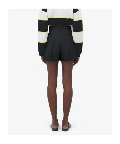 Alexander Mcqueen Pleated Tailored Shorts In Black