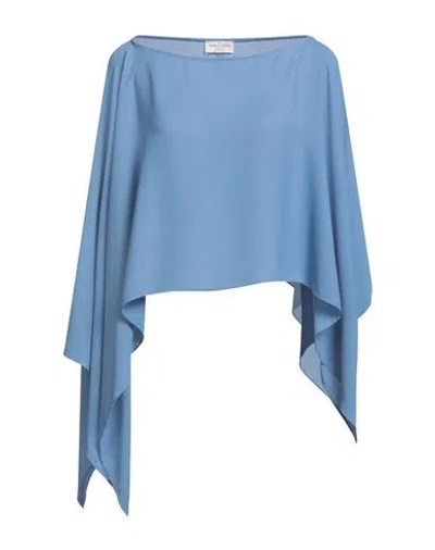 Rebel Queen By Liu •jo Woman Cape Azure Size L Polyester In Blue