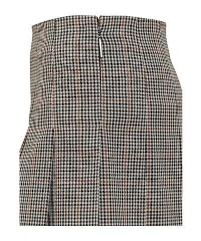 Msgm Viscose Blend Pleated Mini Skirt In Gray