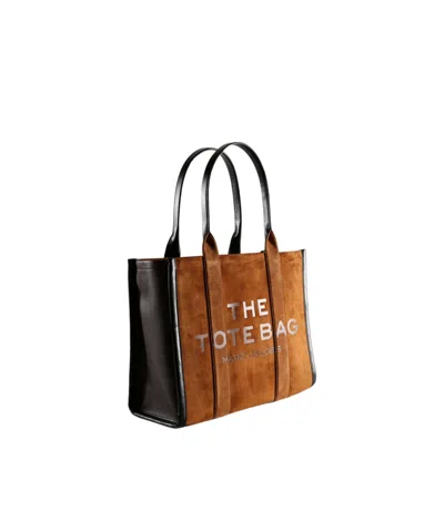 Marc Jacobs Borsa A Mano The Suede Medium Tote Bag Copper In Brown