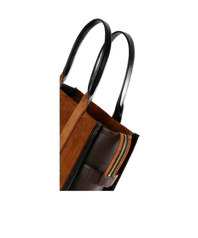Marc Jacobs Borsa A Mano The Suede Medium Tote Bag Copper In Brown