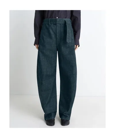 Lemaire Adjustable-strap Jeans In Blue