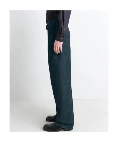 Lemaire Adjustable-strap Jeans In Blue