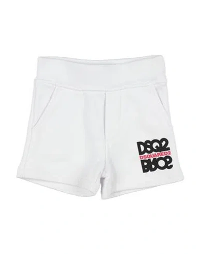 Dsquared2 Newborn Shorts & Bermuda Shorts White Size 3 Cotton, Elastane In White
