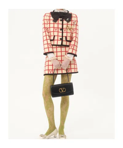 Valentino Casual Jacket With Contrast Trim And Pockets In Neutral