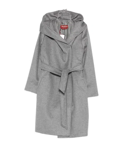 Max Mara Long-sleeved Coat In Gray