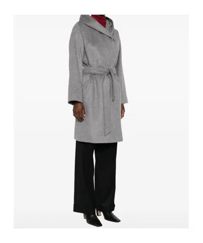 Max Mara Long-sleeved Coat In Gray