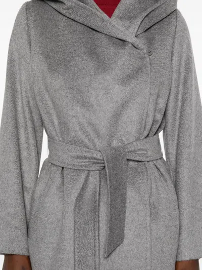 Max Mara Long-sleeved Coat In Gray