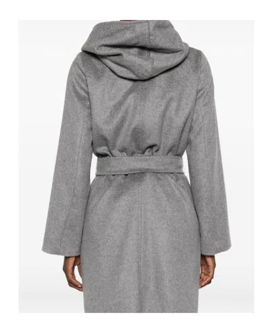 Max Mara Long-sleeved Coat In Gray