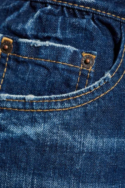 Dsquared2 Distressed Five-pockets Jeans In Blue