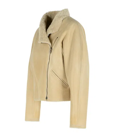 Isabel Marant Women Ecru Lamb Shearling Blondine Jacket In Multi