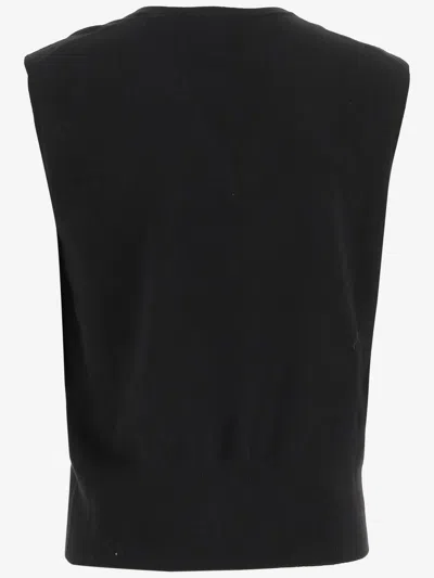 The Row Sleeveless Knitted Vest In Black
