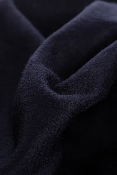 Max Mara Cashmere Scarf Featuring Monogram Design In Blue