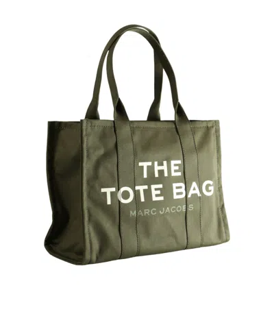 Marc Jacobs Large Rectangular Canvas Tote Bag In Green