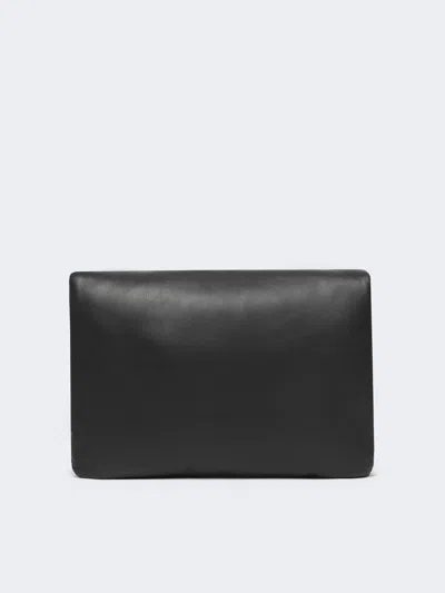 Sportmax Padded Nappa-leather Envelope Bag In Black