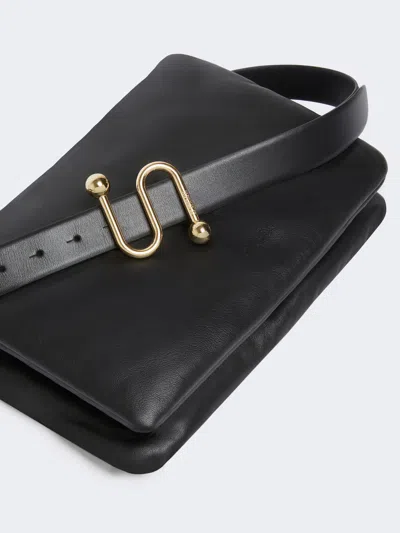 Sportmax Padded Nappa-leather Envelope Bag In Black