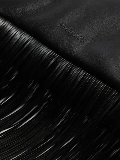 Sportmax Mini Soffy Bag In Nappa With Fringes In Black