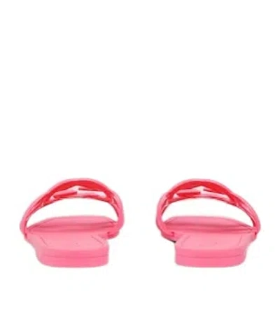 Gucci 10mm Interlocking G Canvas Slide Sandals In Pink