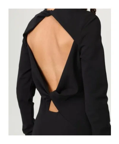 Emporio Armani Midi Dress Featuring Knot Detail And Open Design In Black