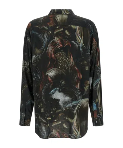 Magliano 'artistic Print Long Sleeves Shirt' In Black