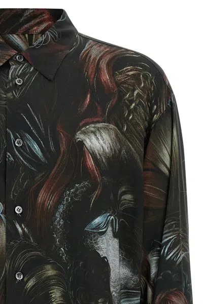 Magliano 'artistic Print Long Sleeves Shirt' In Black