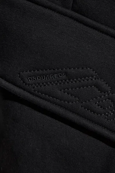 Dsquared2 Cargo Track Pants In Black